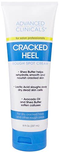 Advanced Clinicals Cracked Heel Cream For Dry Feet Rough Spots And Calluses 8 Fl Oz