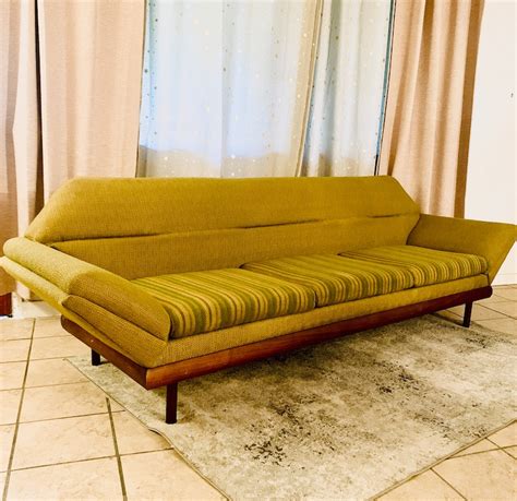 Vintage 1960s Flexsteel Gondola Style Sofa Mid Century Modern Etsy