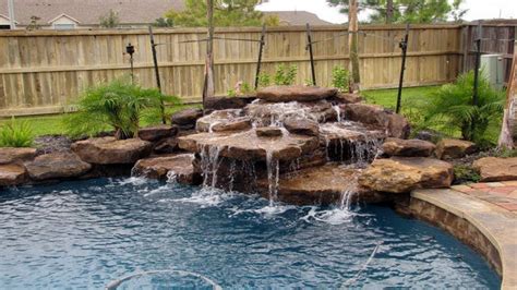 How To Build A Waterfall For A Pool Builders Villa