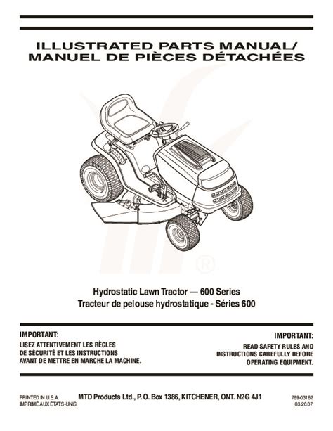 Huskee Lawn Mower Parts List