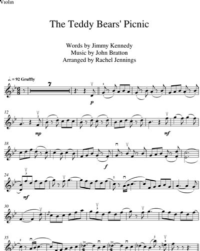 The Teddy Bears Picnic Sheet Music By John Bratton Nkoda