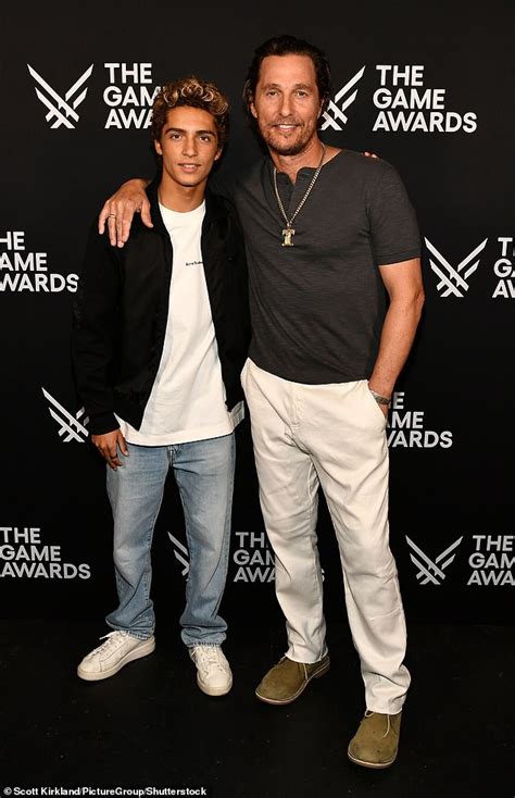 Matthew Mcconaughey 54 Is A Proud Dad As He Poses With Lookalike Son