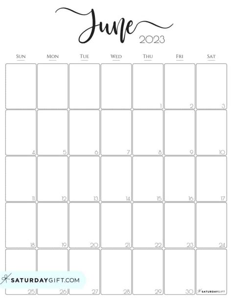 June Calendar For 2023 Printable Template Calendar