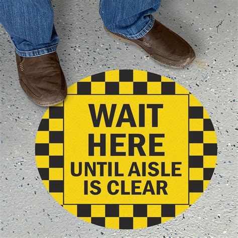 Please Wait Here Until You Are Called Slipsafe Floor Sign