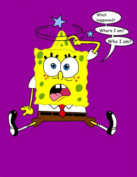 Spongebob With A Bump On His Head By Matiriani28 On Deviantart