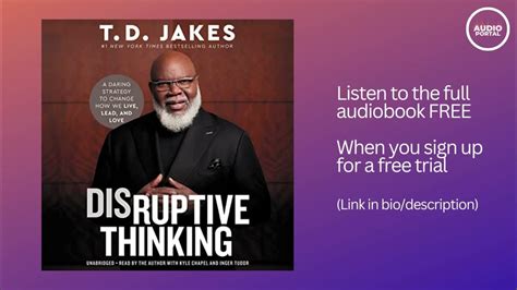 Disruptive Thinking Audiobook Summary Td Jakes Youtube
