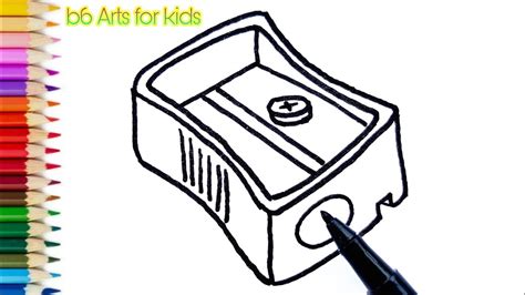 How To Draw A Sharpener Sharpener Easy Draw Tutorial Youtube