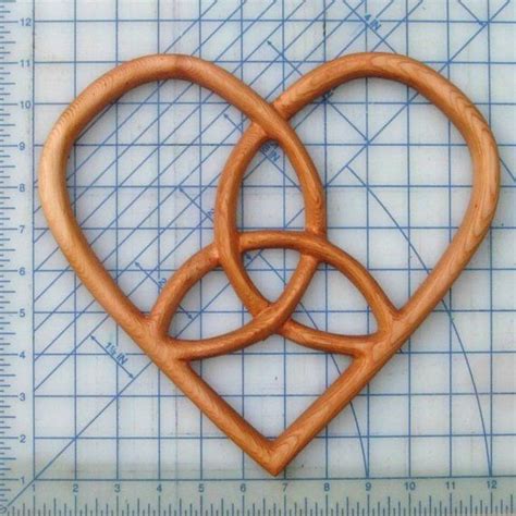 Trinity Heart Shaped Celtic Wood Carving Hearts Belief Holy Trinity