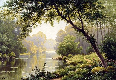René Charles Edmond His Famous Landscape Paintings Landscape