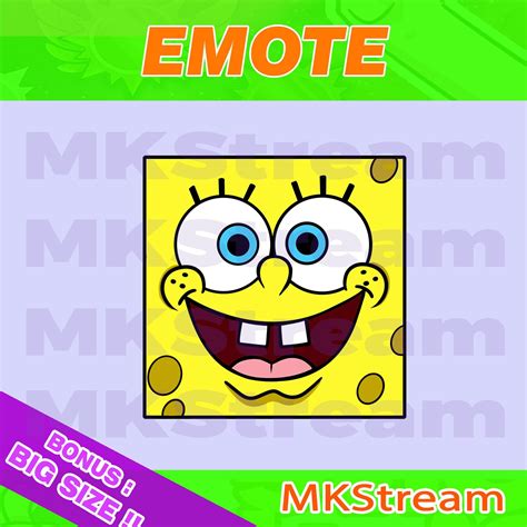 Twitch Emotes Spongebob Squarepants Smile Etsy