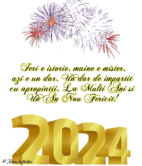 Imagine Cu 2024 La Multi Ani Si Un An Nou Fericit Felicitari De