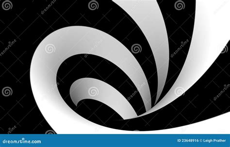 Espiral Blanco Y Negro Abstracto Imagen De Archivo Libre De Regalías