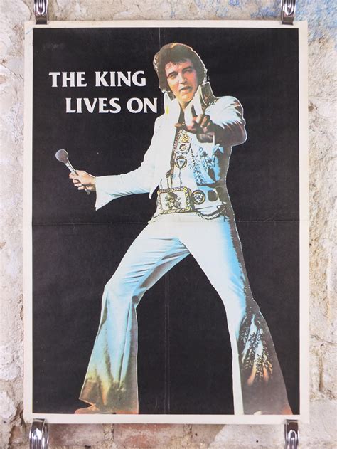 Vintage Elvis Presley Poster 1977 The King Lives On Elvis Etsy