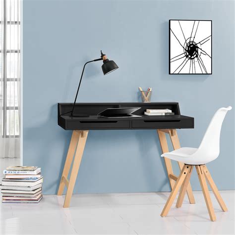 Immerhin ist es auch ein bereich. en.casa® Retro Schreibtisch mit Stuhl schwarz ...