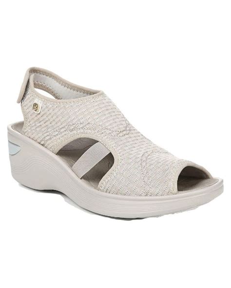 Bzees Dream Cut Out Wedges In Natural Lyst