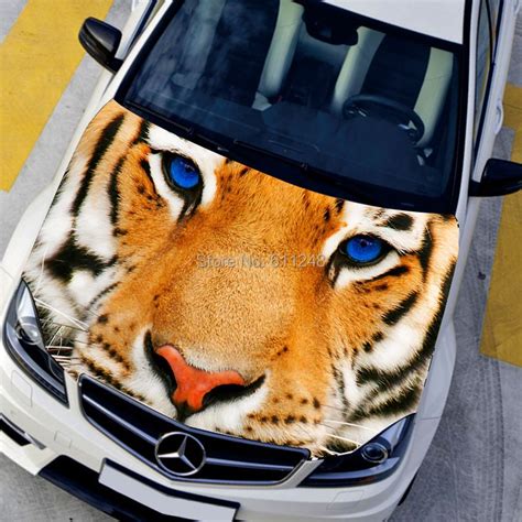 3d Car Decals Hd Inkjet Decoration Stickers Hood Bonnet Tiger Car