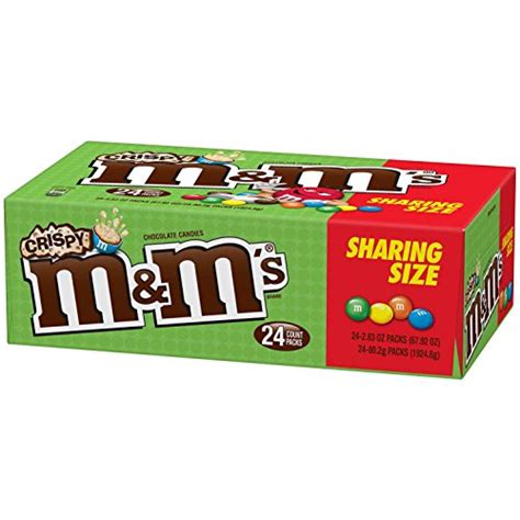 Mandms Crispy Chocolate Candy Sharing Size 283 Oz Pouch 24 Count Box