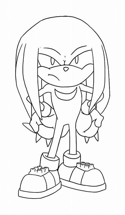 Knuckles Coloring Pages Happy Does Ugandan Exe