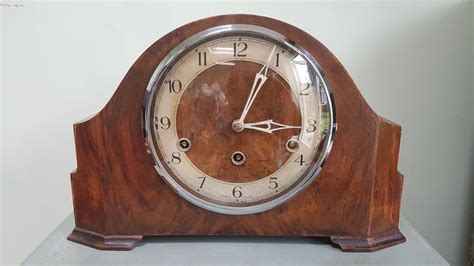 Stunning Art Deco Westminster Chimes Mantel Clock Vintage Enfield