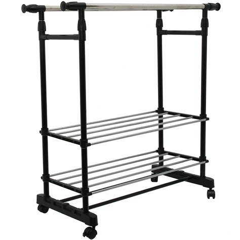 Warehouse pallet racking can vary so much in terms of specifications, applications, and configurations. Garment Rack Single Double Silver Black Adjustable ...