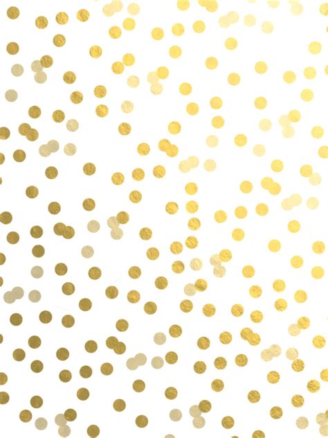 Gold And White Polka Dot Background