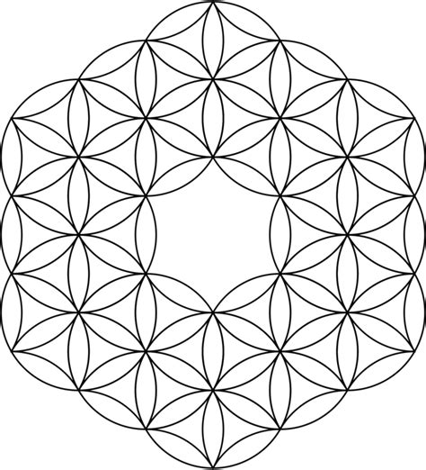 Sacred Geometry Overlapping Circles Grid Flower Geometric Cannabis
