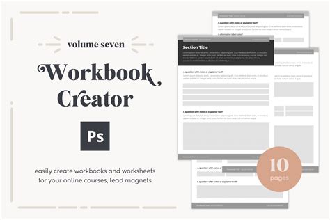Workbook Template Vol 7 Creative Photoshop Templates Creative Market