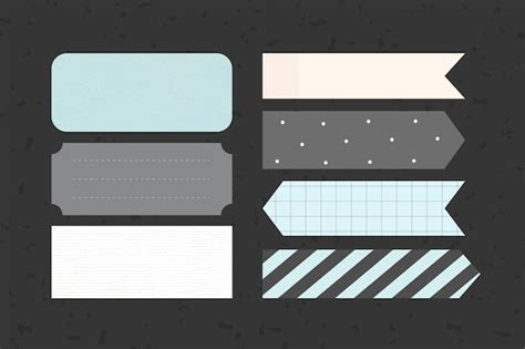 Free Vector Printable Sticky Note Set