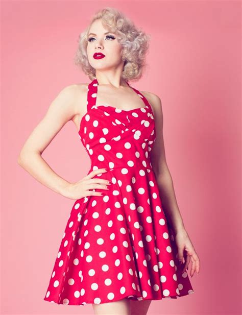 Polka Dot Dress For Women Rockabilly Fashion Outfits Vintage Inspired Outfits Rockabilly