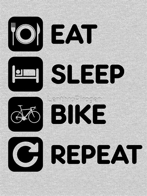 Eat Sleep Ride Repeat Mountain Bike Zipped Hoodie By