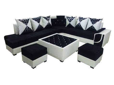 We offer wide range of latest wooden l shape sofa designs online in india with free shipping charges by royaloak. Felicite L Shape Sofa Set,Center Table And 2 Puffy - Dream ...