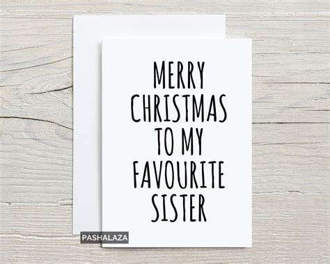 christmas card for sister funny christmas cards for her xmas etsy