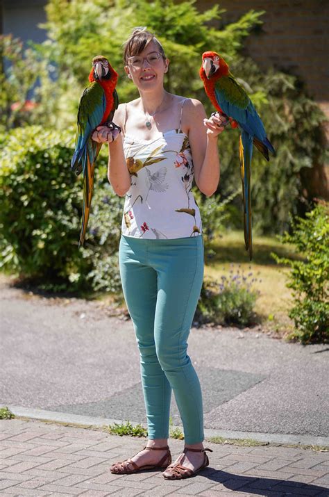 Woman Teaches Stunning Parrots To Fly Freely And Return