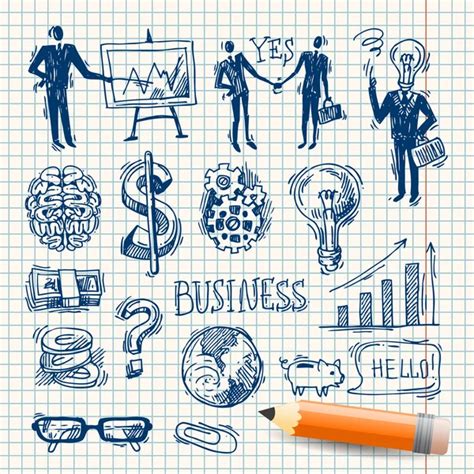 Business Doodles — Stock Vector © Annafrajtova 14896697