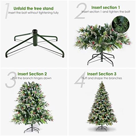 Wbhome Xmt 0001 60 6 Feet Snow Flocked Premium Spruce Hinged Artificial