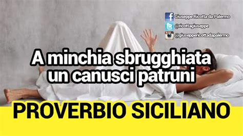 [proverbio Siciliano] A Minchia Sbrugghiata Un Canusci Patruni Youtube