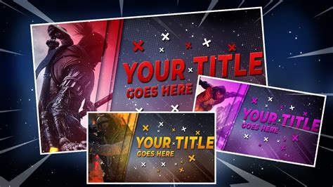 Gaming Thumbnail Template Customisable Youtube