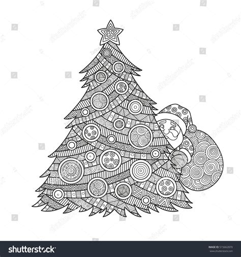 Find the best christmas tree coloring pages for kids & for adults, print 🖨️ and color ️ 139 christmas tree coloring pages ️ for free from our coloring book 📚. Vector Illustration Coloring Adults Christmas Tree Stock ...