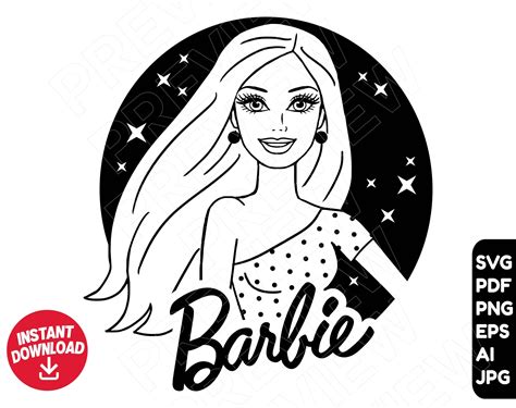 Barbie SVG Barbie Clipart Cut File Barbie Png Instant Etsy