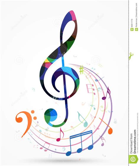 Colorful Music Notes Background Stock Vector Illustration Of Karaoke