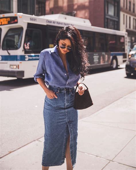 Looks Con Falda De Mezclilla Larga Actitudfem