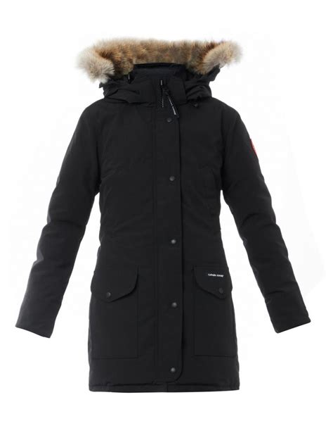 Canada Goose Fur Trimmed Quilted Parka In Black Lyst