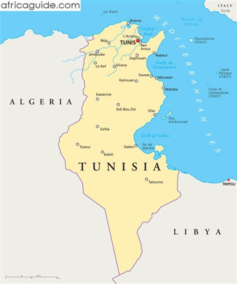Tunesien Fluss Karte