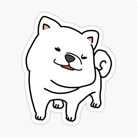 A Little Annoying Hokkaido Dog Sticker For Sale By Wanpoko Redbubble
