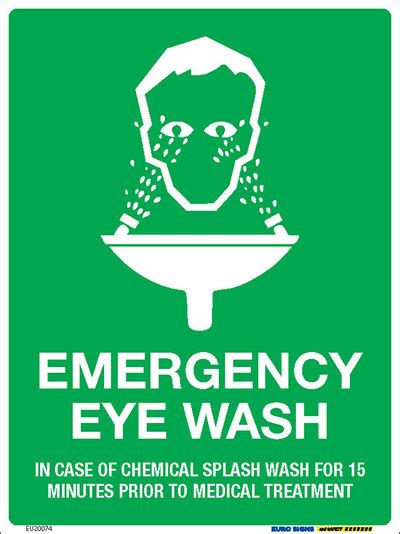 Emergency Shower Eye Wash Combined 450x300 Poly Euro Signs And Safety