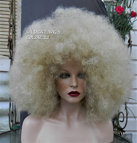 Afro Big Jumbo Afro Wig Blonde Unisex Wig Costume Theater Hair Hippie