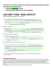 You can always come back for commonlit enter class code. Life isn t fair deal with it commonlit answer key ...