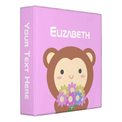 Pastel (color) name comes from pastels , art media characteristic of this color family. Kawaii Cute Monkey Pastel Purple Pink Flowers Name 3 Ring ...