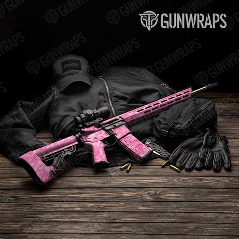 Erratic Elite Pink Camo Gun Skin Vinyl Wrap For Ar 15 Free Shipping