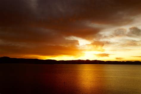 Free Photo Sunset Clouds Lake Mountain Free Download Jooinn